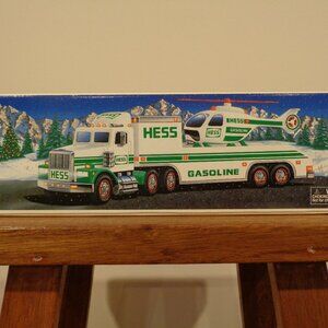 1995 HESS TOY TRUCK & HELICOPTER